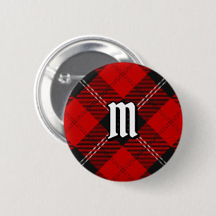 Macaron Rond 5 Cm Clan Ramsay Red Tartan