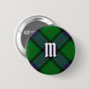 Macaron Rond 5 Cm Clan Sinclair Chasse Tartan