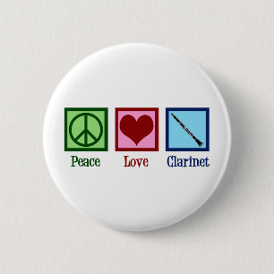 Macaron Rond 5 Cm Clarinets d'amour pour la paix