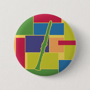 Macaron Rond 5 Cm Clarinette Colorblocks Bouton