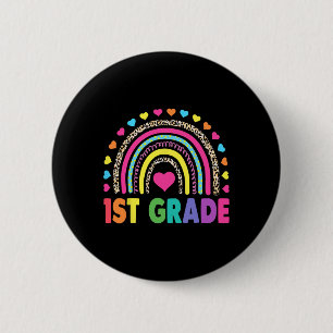 Macaron Rond 5 Cm Classe Arc-en-ciel Filles Garçons Équipe enseignan