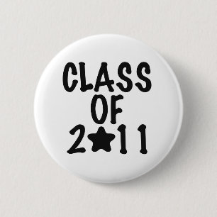 Macaron Rond 5 Cm Classe d'aînés du bouton 2011