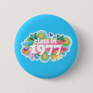 Macaron Rond 5 Cm Classe de 1977