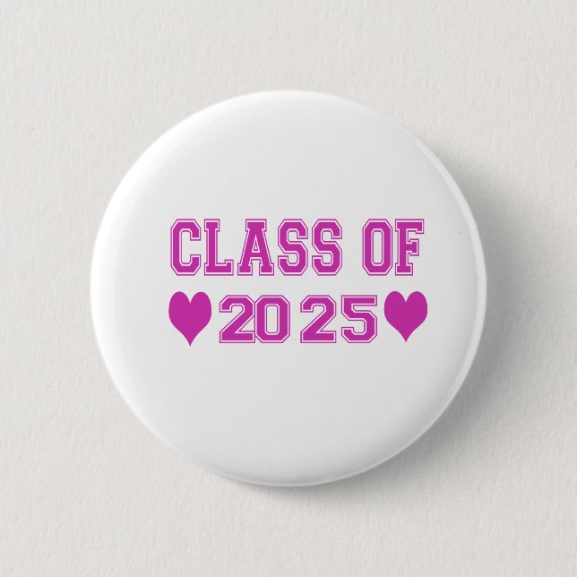 Macaron Rond 5 Cm Classe De 2025 (Devant)