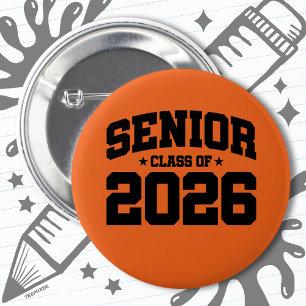 Macaron Rond 5 Cm Classe de 2026 Lycée Graduation Senior 2026