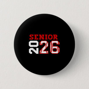 Macaron Rond 5 Cm Classe de seniors de nuit 2026 seniors de baseball