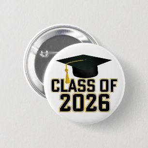 Macaron Rond 5 Cm Classe Letterman de 2026 Graduation