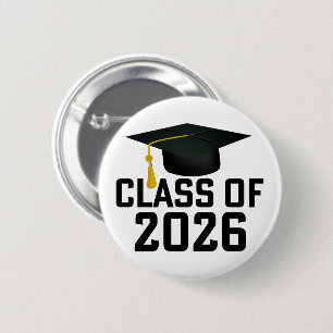 Macaron Rond 5 Cm Classe Letterman de 2026 Graduation