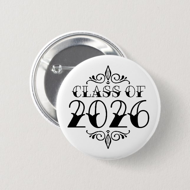 Macaron Rond 5 Cm Classe Tat de 2026 Graduation (Devant & derrière)