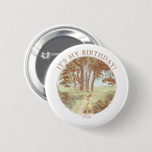 Macaron Rond 5 Cm Classic Winnie l'Ooh C'est mon anniversaire