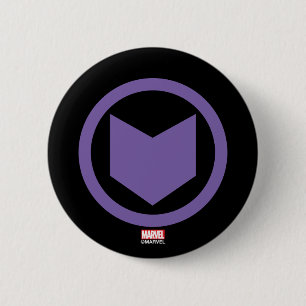Macaron Rond 5 Cm Classique Avengers   Icône Flèche Hawkeye