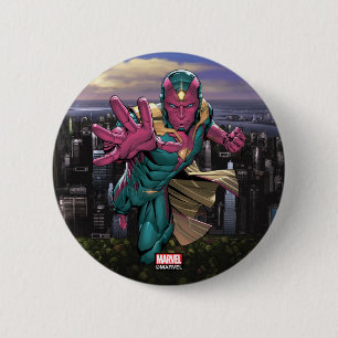 Macaron Rond 5 Cm Classique Avengers   Vision