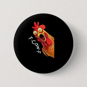 Macaron Rond 5 Cm Classique Graphique Vintage F-Caw-F-Poulet