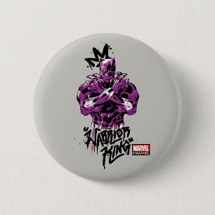 Macaron Rond 5 Cm Classiques Avengers Black Panther, le roi guerri
