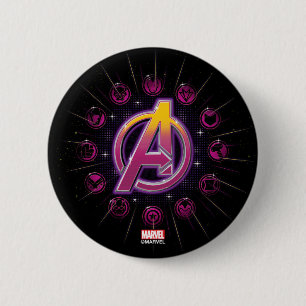 Macaron Rond 5 Cm Classiques des Avengers   Icônes stellaires des Av