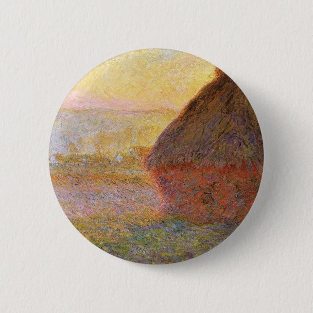 Macaron Rond 5 Cm Claude Monet Impressionniste Peinture Graystaks I (Devant)