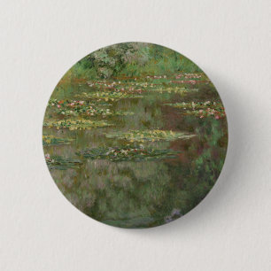 Macaron Rond 5 Cm Claude Monet Nénuphars ou l'étang de l'eau