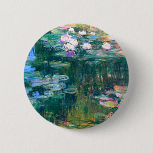 Macaron Rond 5 Cm Claude Monet Water Lilies 1917
