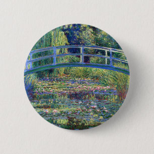 Macaron Rond 5 Cm Claude Monet Water Lily Pond