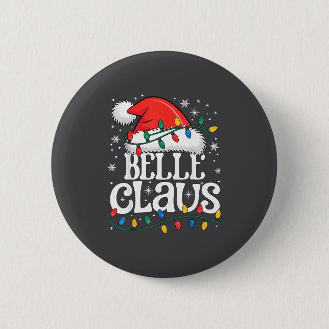 Macaron Rond 5 Cm Claus Funny Xmas Christmas Grandma Holiday Style  (Devant)