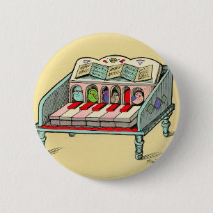 Macaron Rond 5 Cm Clavecin actionné par oiseau
