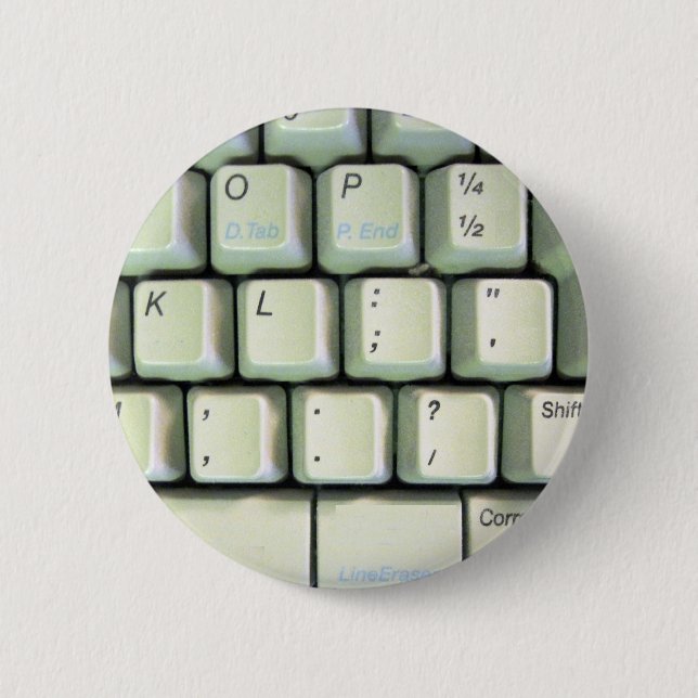 Macaron Rond 5 Cm Clavier de machine à écrire (Devant)