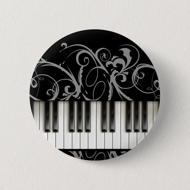 Macaron Rond 5 Cm Clavier pour piano (Devant)
