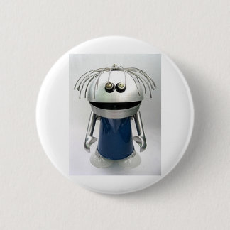 Macaron Rond 5 Cm Clé Chaiin de bouton de robot