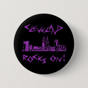 Macaron Rond 5 Cm Cleveland Rocks !