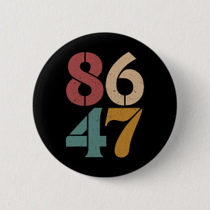 Macaron Rond 5 Cm Clic Vintage 80s Style 86 47 Anti Trump