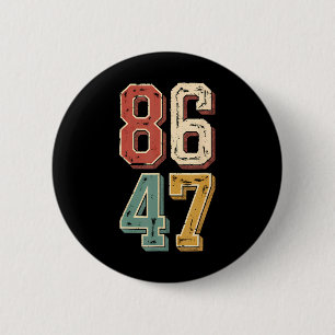 Macaron Rond 5 Cm Clic vintage 8647 Retro 86 47 Président Trump