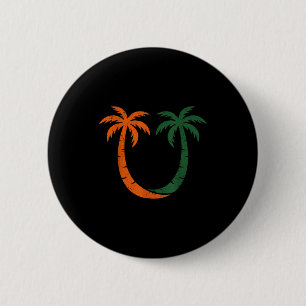 Macaron Rond 5 Cm Clic Vintage 90's Palmiers de Miami Um