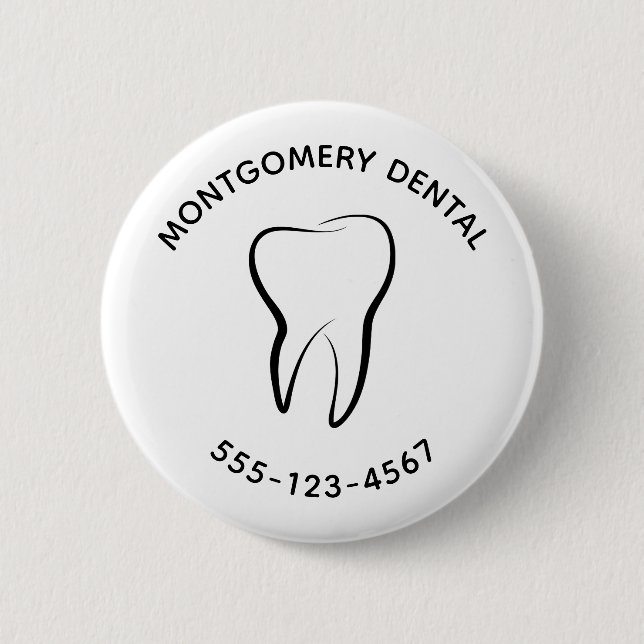 Macaron Rond 5 Cm Clinique dentaire dentaire Graphique Médicale (Devant)