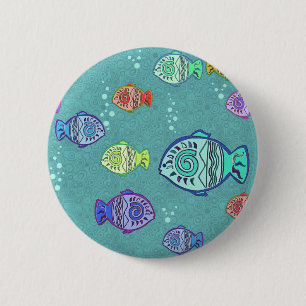 Macaron Rond 5 Cm Clip Art Fish Motif + vos idées