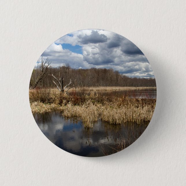 Macaron Rond 5 Cm Cloudscape (Devant)