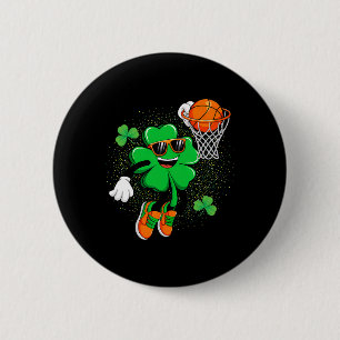 Macaron Rond 5 Cm Clover Leprechaun Sketll Dunk Jour de la Saint Pat