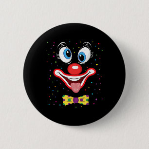 Macaron Rond 5 Cm Clown Carnaval Visage Cirque Costume Enfants Homme