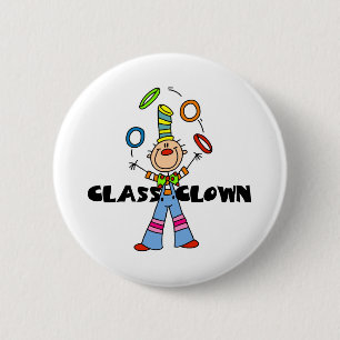 Macaron Rond 5 Cm Clown de classe