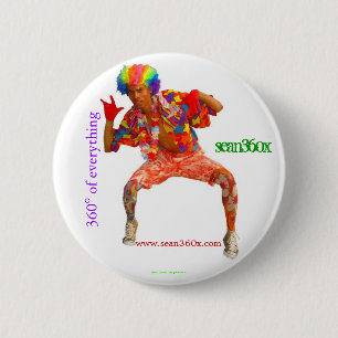 Macaron Rond 5 Cm Clown du BOUTON sean360x 360°
