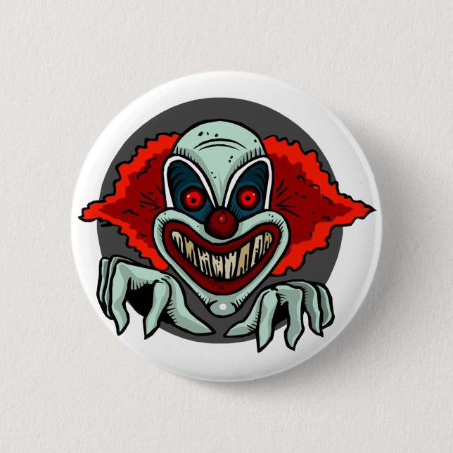 Macaron Rond 5 Cm Clown effrayant (Devant)