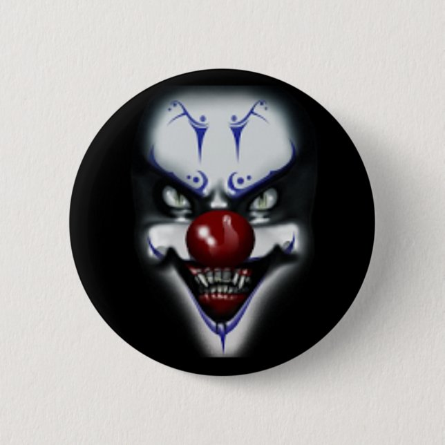 Macaron Rond 5 Cm Clown effrayant (Devant)
