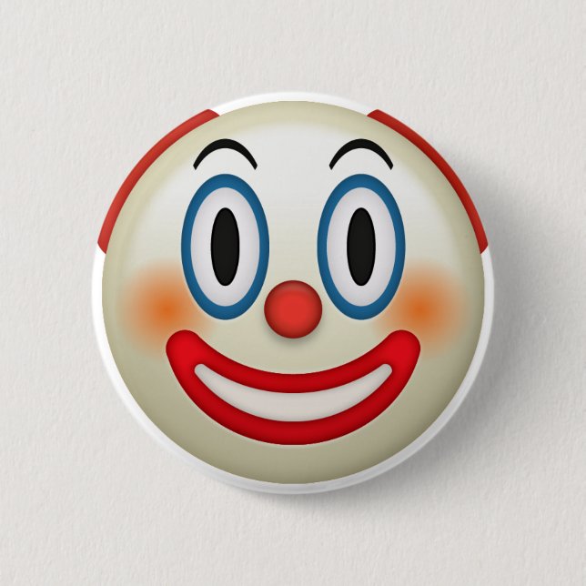 Macaron Rond 5 Cm Clown fou Emoji (Devant)