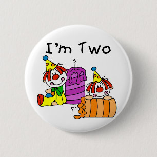 Macaron Rond 5 Cm Clowns et bougies de 2èmes T-shirts et cadeaux