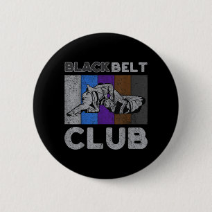 Macaron Rond 5 Cm Club Ceinture Noire Vintage BJJ Jiu Jitsu Brésilie