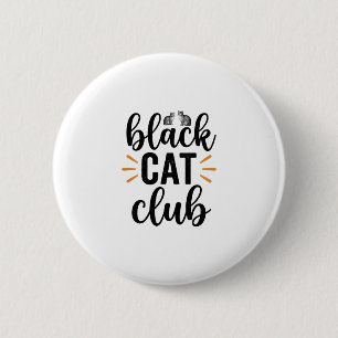 Macaron Rond 5 Cm Club Chat Noir Design Vectoriel Amateur de Chat Vi