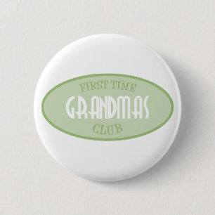 Macaron Rond 5 Cm Club de grand-mamans de première fois (vert)