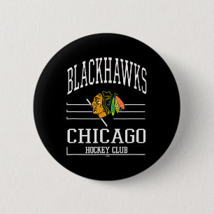 Macaron Rond 5 Cm Club de hockey sur glace Chicago Blackhawks Rouge 