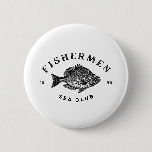 Macaron Rond 5 Cm Club de pêcheurs en mer