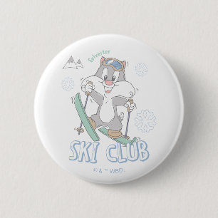 Macaron Rond 5 Cm Club de ski Baby SYLVESTER™
