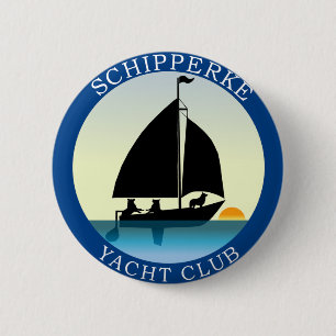 Macaron Rond 5 Cm Club de yacht de Schipperke